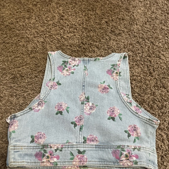 Wild Fable Floral Denim Bustier - Picture 2 of 3